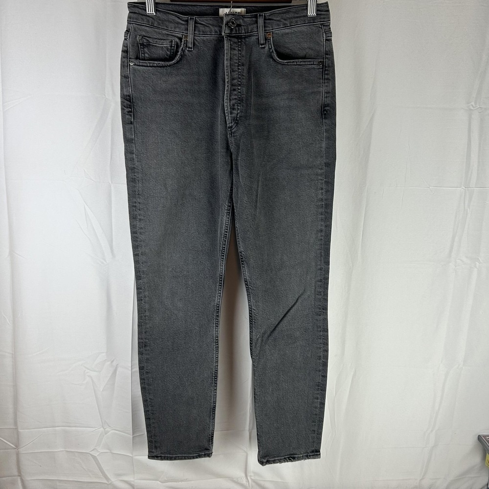AGOLDE Nico Jeans Womens 28 Charcoal High‎ Rise Skinny Button Fly Stretch Denim